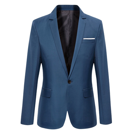 Men’s Single-Button Notched Blazer