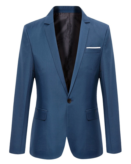 Men’s Single-Button Notched Blazer