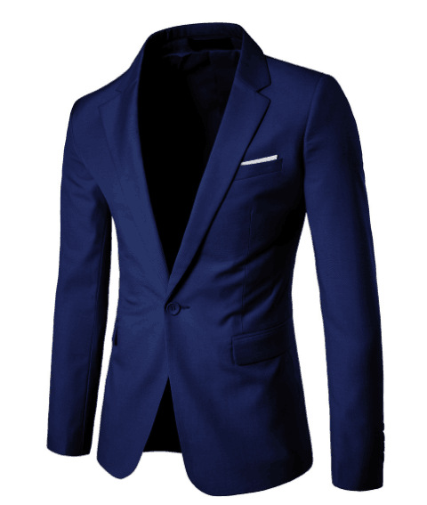 Men’s Single-Button Notched Blazer