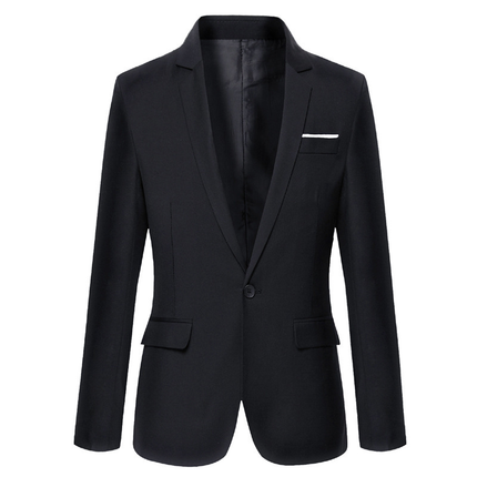 Men’s Single-Button Notched Blazer