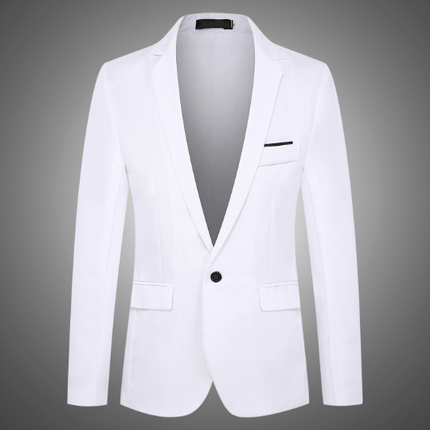 Men’s Single-Button Notched Blazer