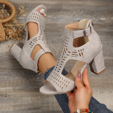 Marcelline | Orthopedic Arch Support Sandals – Elegant Block Heel