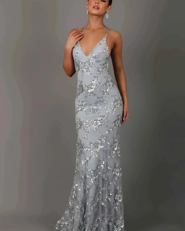 Imogen | Glamorous Party Dress – Sequin Maxi Evening Style