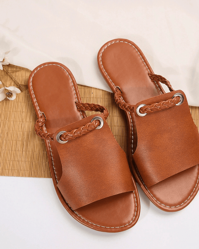 Isadora | Artisan Flat Sandals – Braided Strap