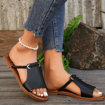 Isadora | Artisan Flat Sandals – Braided Strap