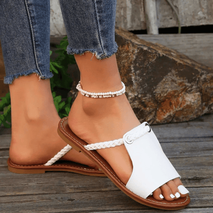 Isadora | Artisan Flat Sandals – Braided Strap