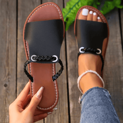 Isadora | Artisan Flat Sandals – Braided Strap
