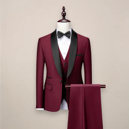 Leandro | Refined Men's Tuxedo – Three-Piece Shawl Lapel