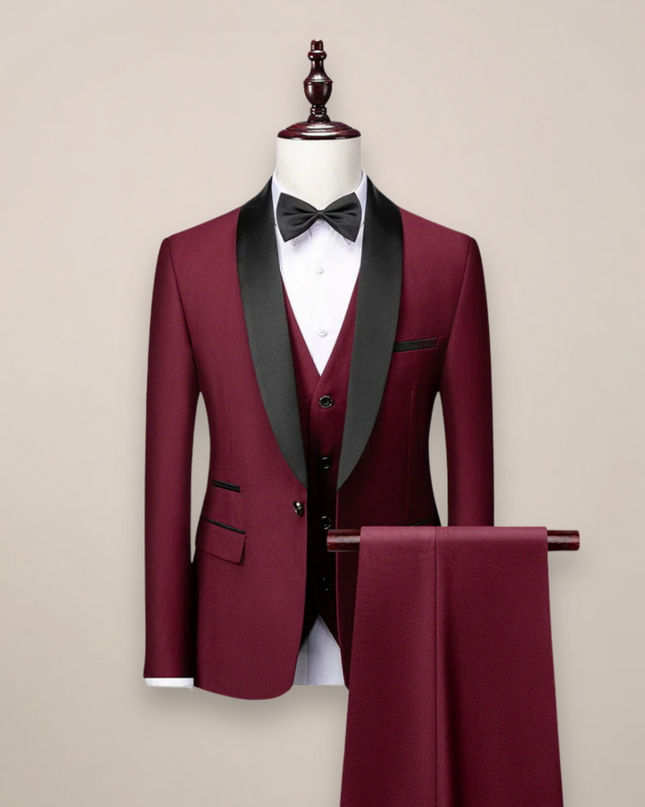 Leandro | Refined Men's Tuxedo – Three-Piece Shawl Lapel