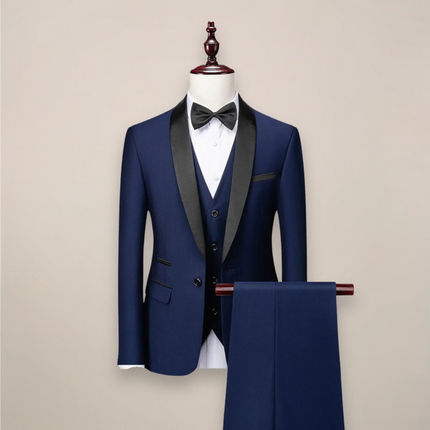 Leandro | Refined Men's Tuxedo – Three-Piece Shawl Lapel