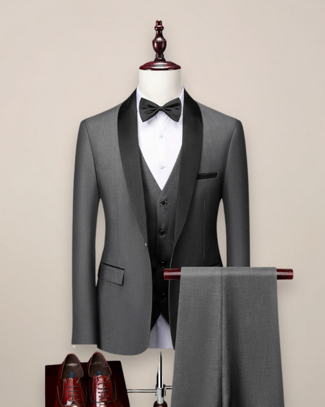 Leandro | Refined Men's Tuxedo – Three-Piece Shawl Lapel