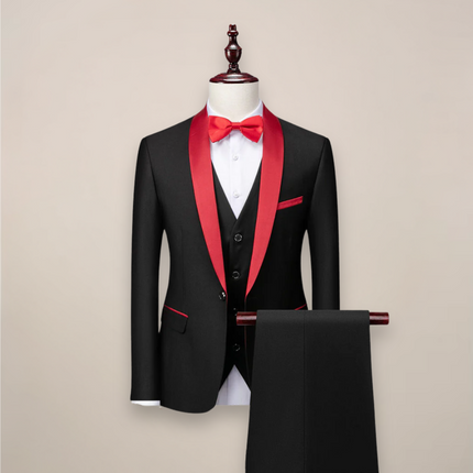 Leandro | Refined Men's Tuxedo – Three-Piece Shawl Lapel