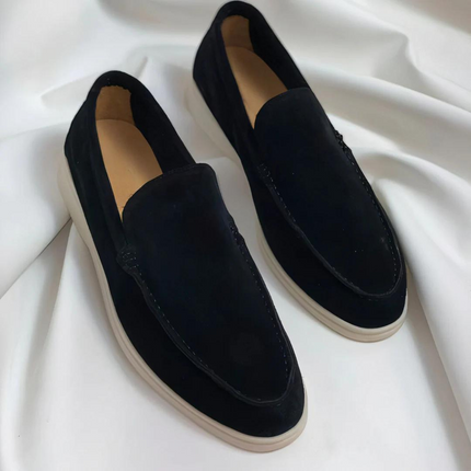 Men’s Slip-On Loafers – Stitched Detail & Light Sole