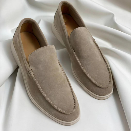 Men’s Slip-On Loafers – Stitched Detail & Light Sole