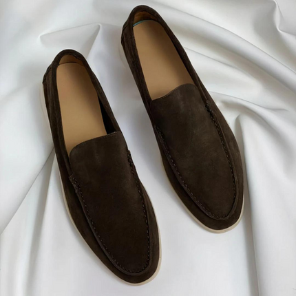 Men’s Slip-On Loafers – Stitched Detail & Light Sole