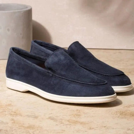 Men’s Slip-On Loafers – Stitched Detail & Light Sole