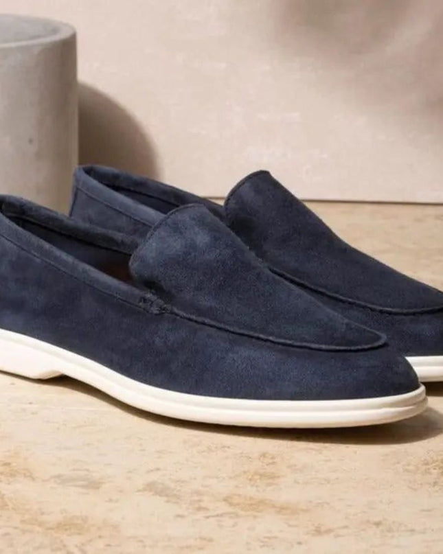 Men’s Slip-On Loafers – Stitched Detail & Light Sole