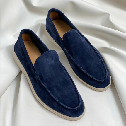 Men’s Slip-On Loafers – Stitched Detail & Light Sole