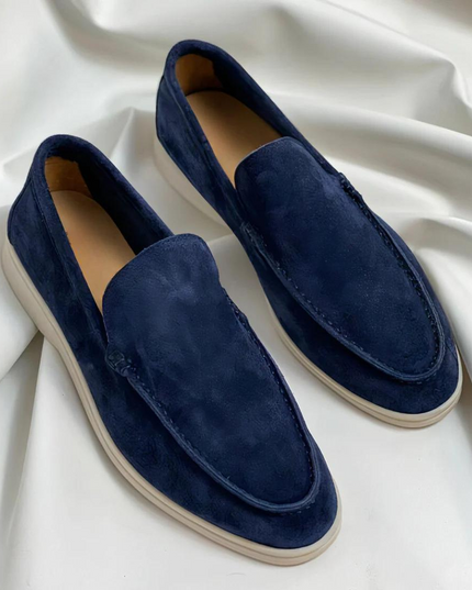 Men’s Slip-On Loafers – Stitched Detail & Light Sole