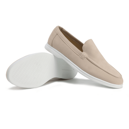 Men’s Slip-On Loafers – Stitched Detail & Light Sole