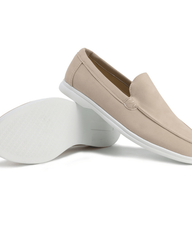 Men’s Slip-On Loafers – Stitched Detail & Light Sole