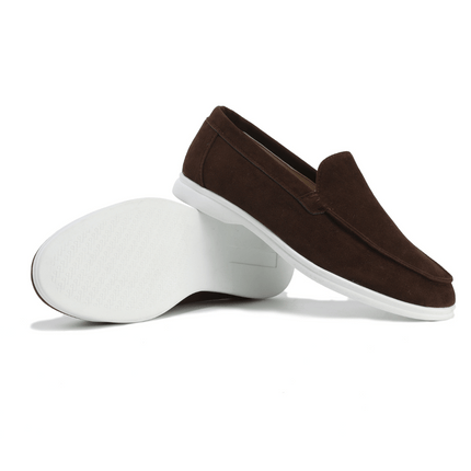 Men’s Slip-On Loafers – Stitched Detail & Light Sole