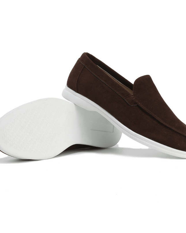 Men’s Slip-On Loafers – Stitched Detail & Light Sole