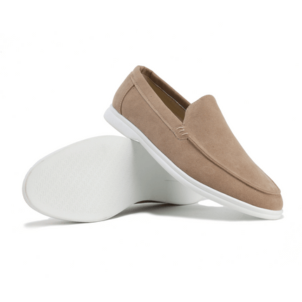 Men’s Slip-On Loafers – Stitched Detail & Light Sole