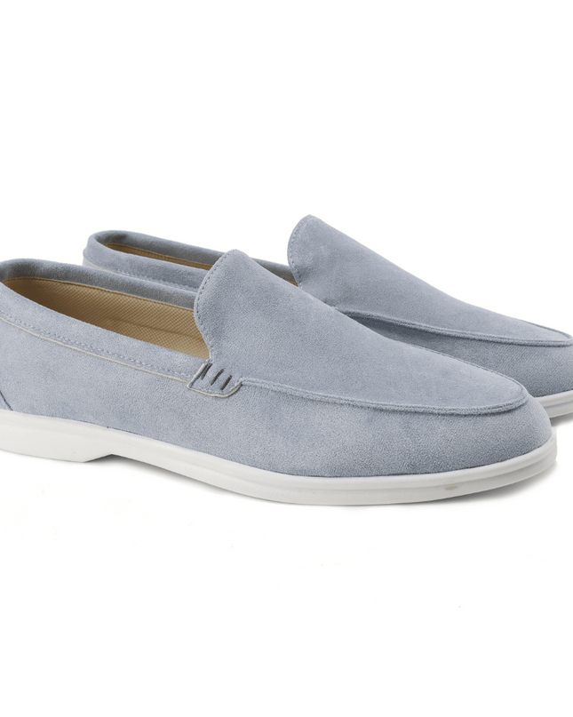 Men’s Slip-On Loafers – Stitched Detail & Light Sole