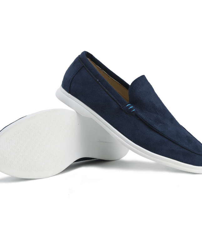 Men’s Slip-On Loafers – Stitched Detail & Light Sole