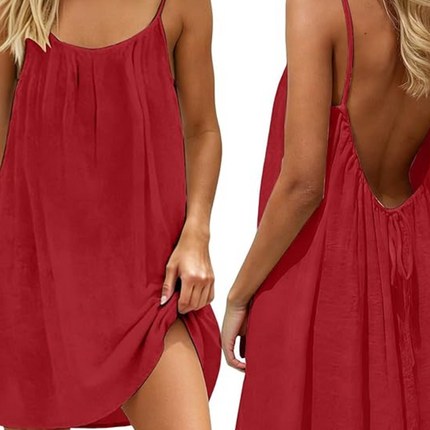 Lila | Relaxed Open-Back Mini Dress