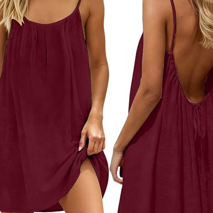 Lila | Relaxed Open-Back Mini Dress