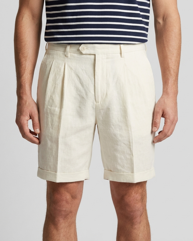 Lucan | Tailored Men's Shorts – Riviera Pleated Style