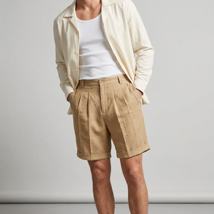 Lucan | Tailored Men's Shorts – Riviera Pleated Style