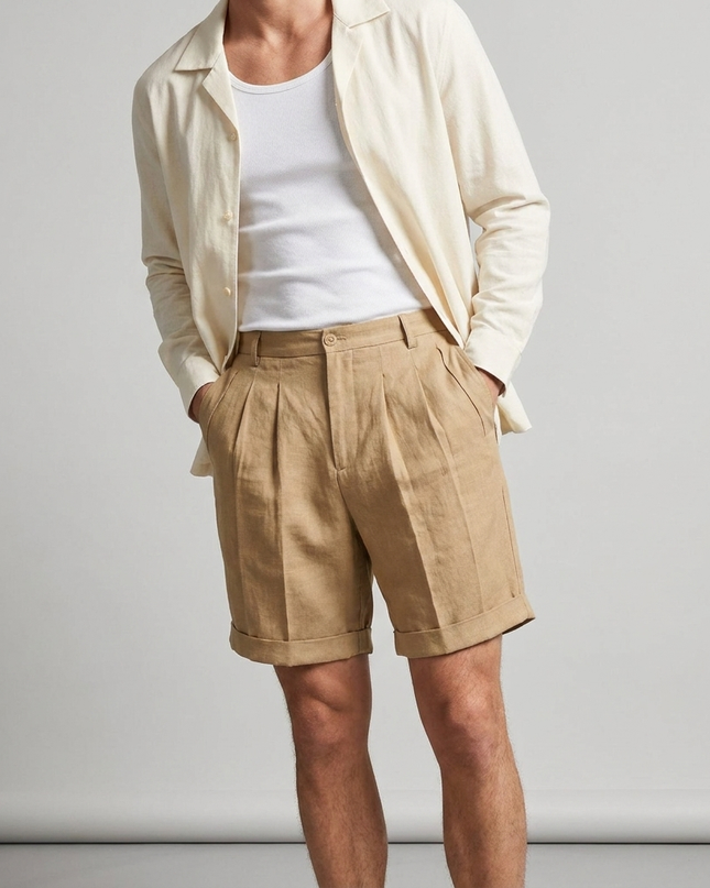 Lucan | Tailored Men's Shorts – Riviera Pleated Style