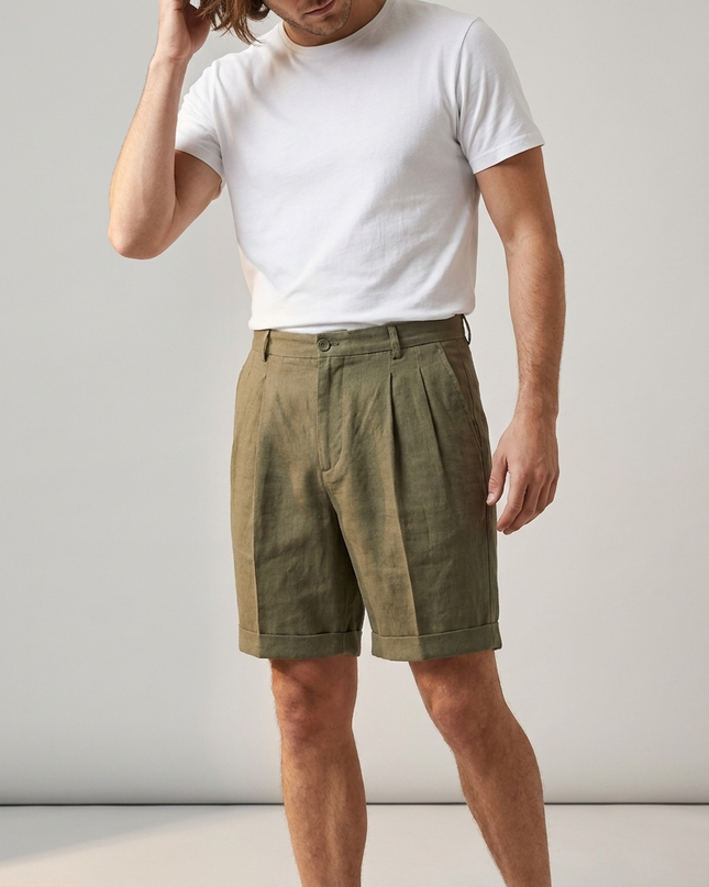 Lucan | Tailored Men's Shorts – Riviera Pleated Style