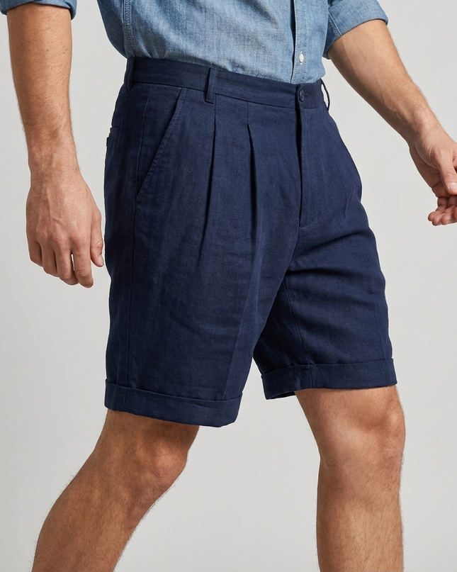 Lucan | Tailored Men's Shorts – Riviera Pleated Style