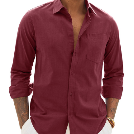 Lucas | Long Sleeve Button-Up Casual Shirt