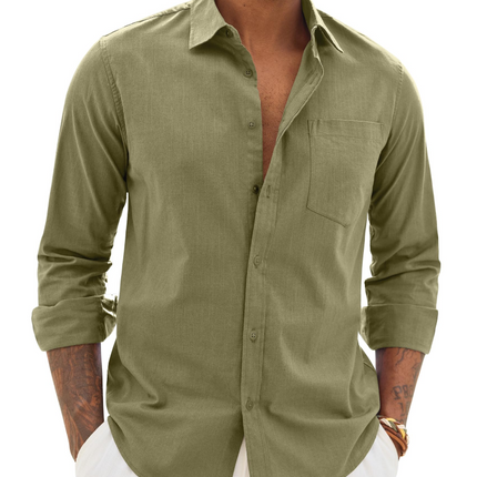 Lucas | Long Sleeve Button-Up Casual Shirt