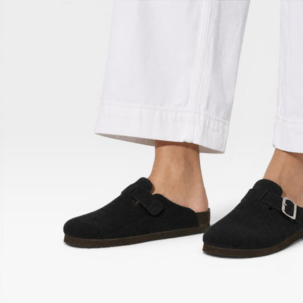 Lucien | Classic Men's Suede Cork Clogs – Buckle Slip-On