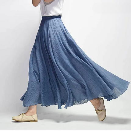 Lunara | Flowing Linen Maxi Skirt – A-Line Silhouette