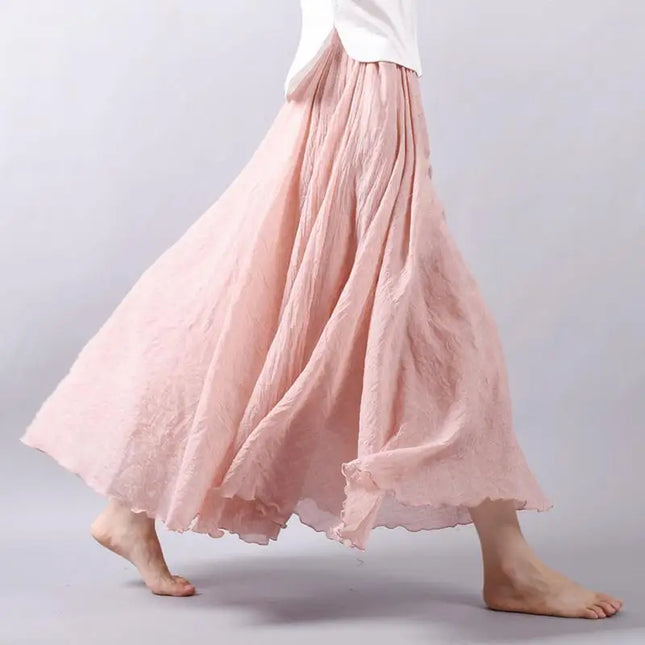 Lunara | Flowing Linen Maxi Skirt – A-Line Silhouette