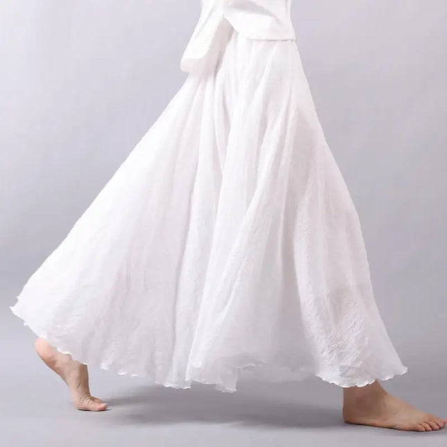 Lunara | Flowing Linen Maxi Skirt – A-Line Silhouette
