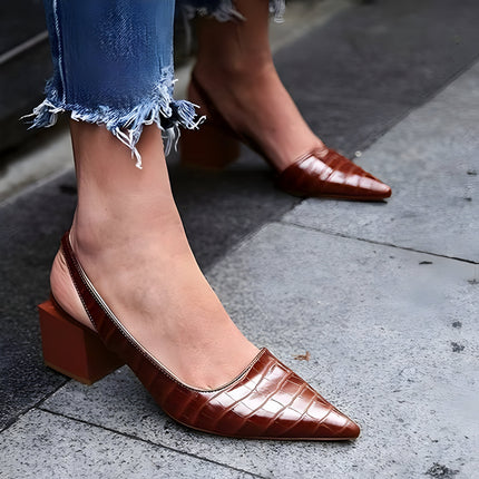 Lynn | Comfortable Heels – Pointed Toe Slingback