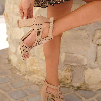 Marcelline | Orthopedic Arch Support Sandals – Elegant Block Heel