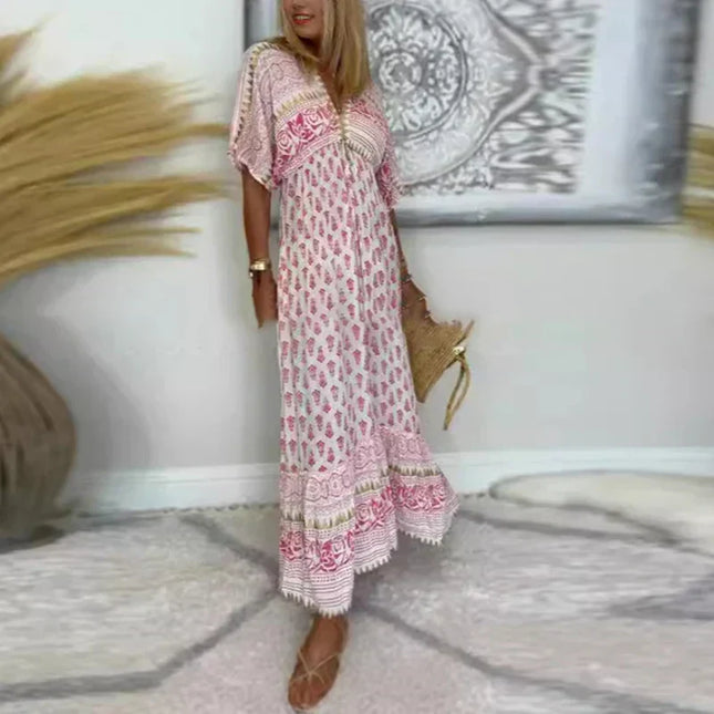 Marisol | Boho Print Maxi Dress – Relaxed Everyday Style