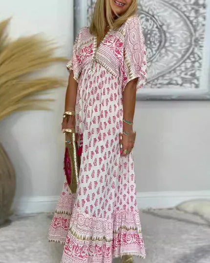 Marisol | Boho Print Maxi Dress – Relaxed Everyday Style