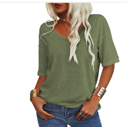 Maristela | Relaxed V-Neck Top for Women – Easy Summer Style