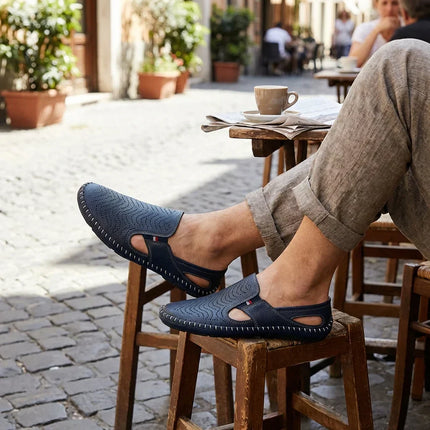 Matteo | Classic Men's Sandals – Leather Slip-On