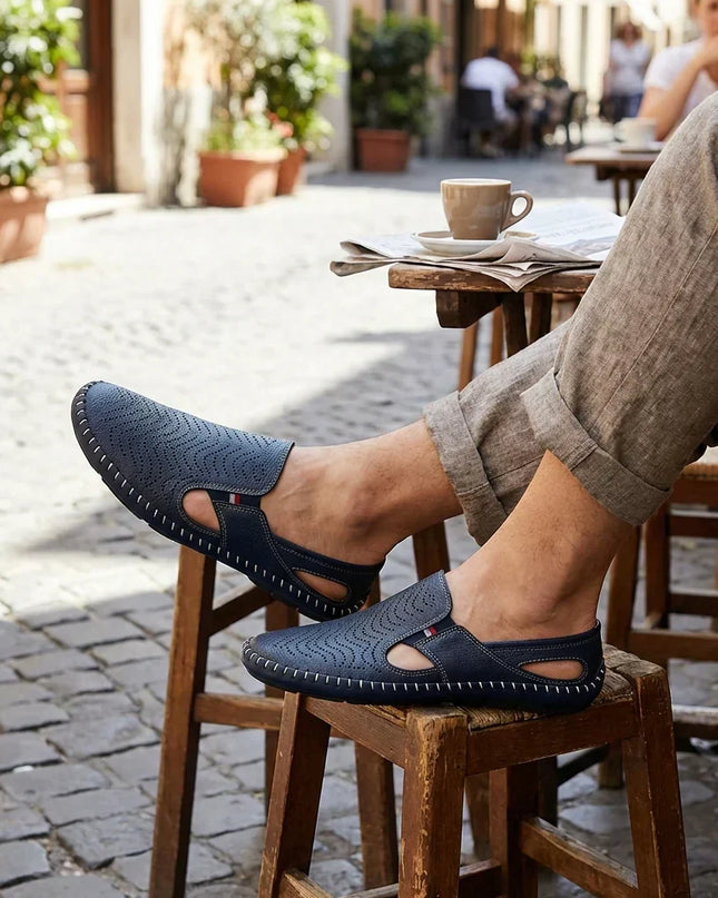 Matteo | Classic Men's Sandals – Leather Slip-On